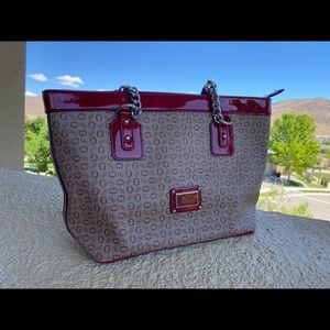 Brown and red Guess Bag